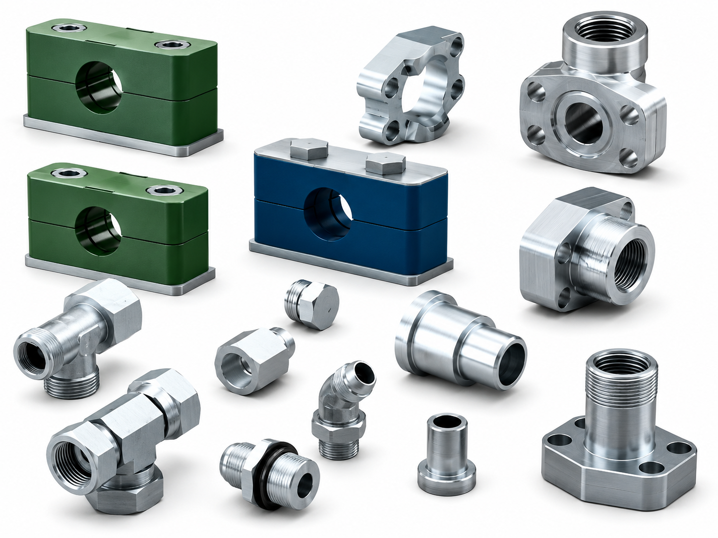 Hydraulic hose fittings and adapters