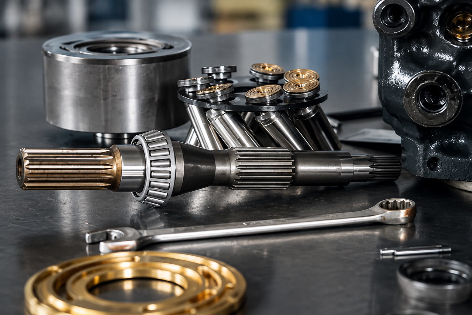 Hydraulic motor and rotating components