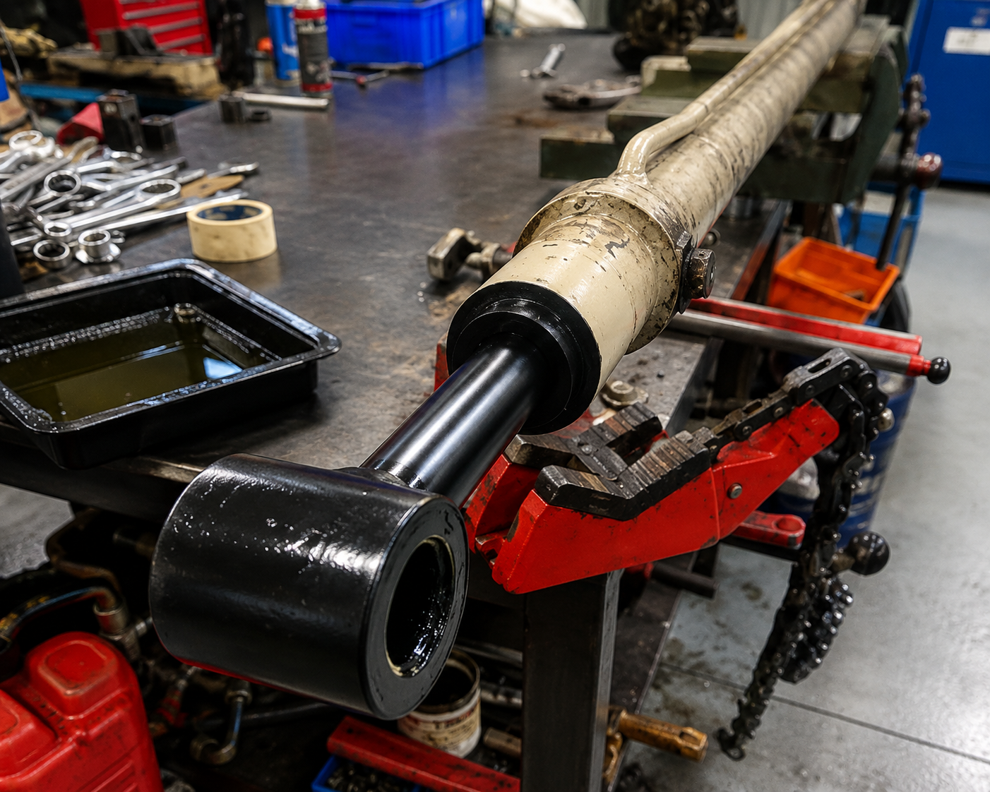 Hydraulic cylinder repair and rebuilding